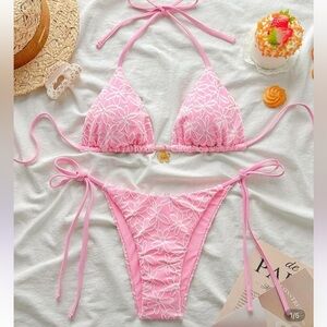 Pink Floral Bikini Set - Size M - NWT